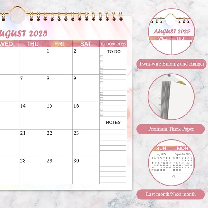 Calendar 2026 - Wall Calendar Runs from Jan 2026 to Dec 2026-12 Monthly Calendar with Thick Paper for Planning and Organizing for Home or Office, Calender Planner, 8.5 x 11 In 2026 Calendars