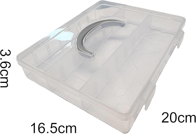 4-Pack PP Plastic Pencil Boxes with Handles, For storage of office supplies, art pencils, stationery, and small parts.