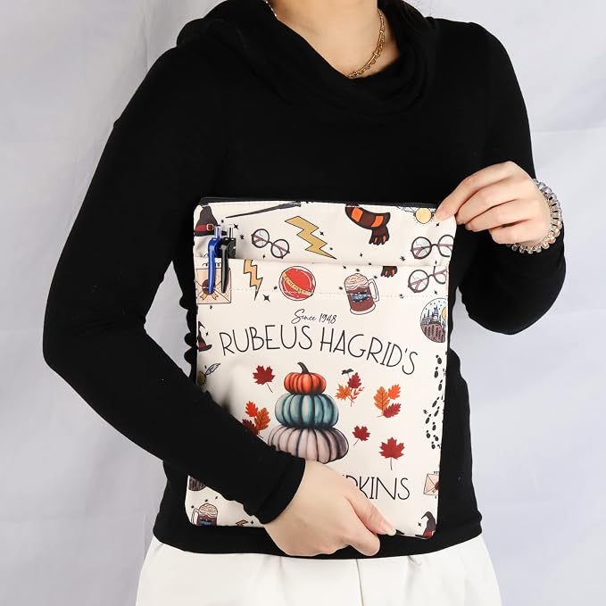 BLUPARK H Inspired Book Sleeve Gifts Book Covers for Paperbacks Movie Merch Bookish Gift (HP Giant pumpkins bs)