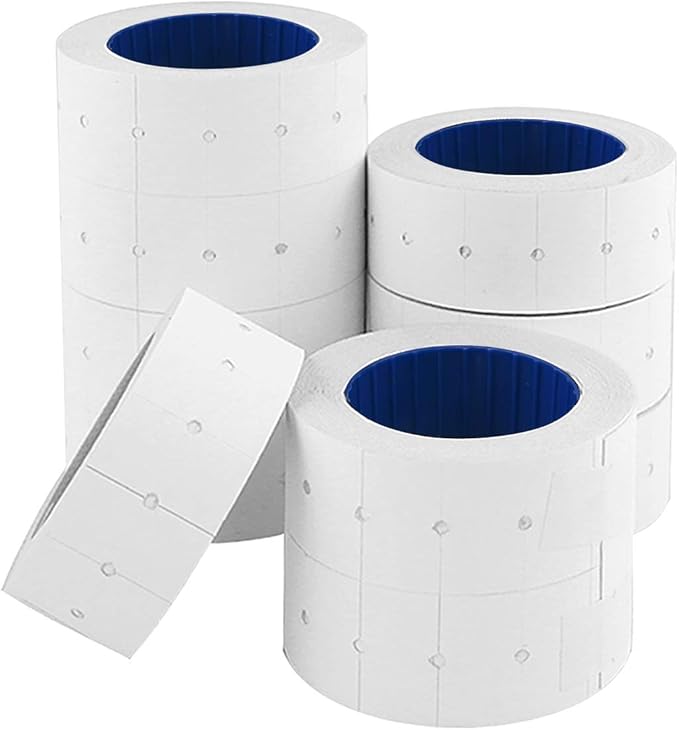 30 Rolls 15000 Price Gun Labels for Mx-5500 White Price Marker Stickers, Super Sticky Label Paper Tag Labels (White)