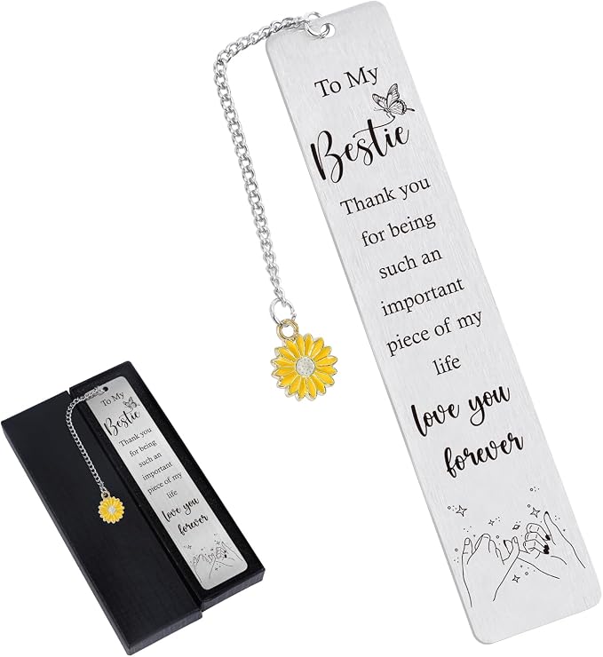 Inspirational Bestie Bookmark Gifts - Friendship Bestie Gifts from Friends, Encouraging Graduation Christmas Wedding Birthday Friendship Accompany Present for Girl Women Her