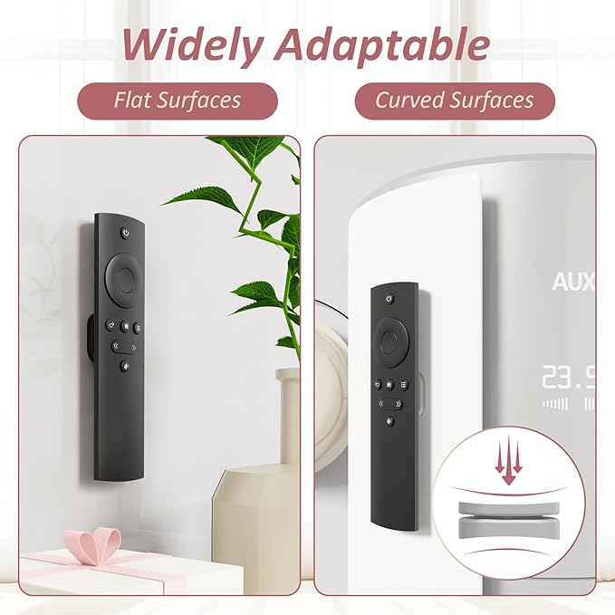 Magnetic Remote Control Holder Wall Mount Self-Adhesive, 6 Pack Upgraded Silicone Remote Organizer Storage Wall Holder for Home Office TV, Fan and Air Conditioner Remote Control 3 Colors