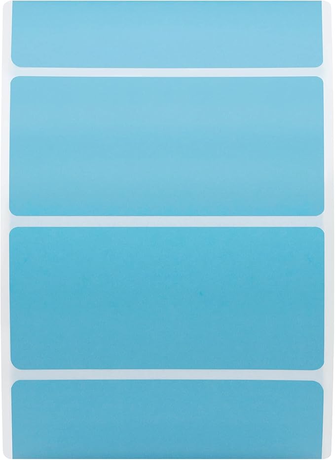 Hybsk 2x1 inch Color Direct Thermal Labels for Shipping, Barcodes, Address, Compatible with Rollo Label Printer & Zebra Desktop Printers (2"x1",Light Blue)