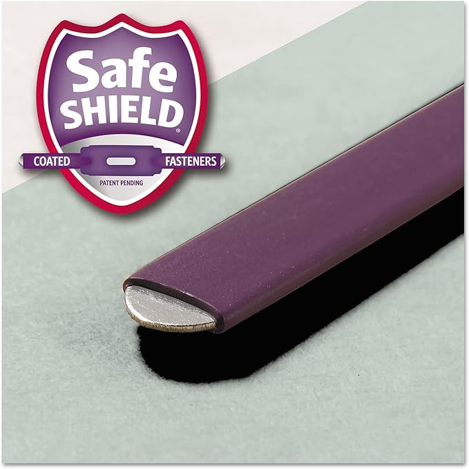 Smead Pressboard Fastener File Folder with SafeSHIELD Fasteners, 2 Fasteners, 1/3-Cut Tab, 2" Expansion, Letter Size, Gray/Green, 25 per Box (14934)