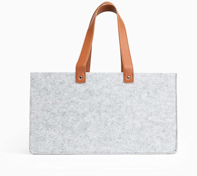 Tote Bag Organizer Insert, Bag Organizer for Totes, Portable File Organizer, Handbag Organizer, Fit for School, Office, Arts and Crafts, Storage Totes with 5 Individual Interior Partitions (Gray)