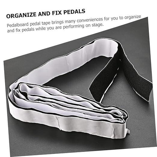 BESPORTBLE Professional Hook and Loop Pedalboard Mounting Tape for Guitar Effects Pedals 2-in-1 Adhesive Strips for Electric Guitar Pedalboard Installation