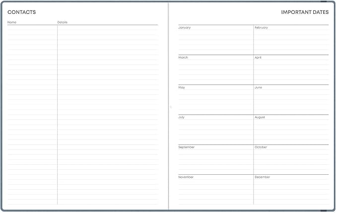 Blue Sky 2027 15-Month Weekly and Monthly Planner Calendar, October 2026 - December 2027, 8” x 10”, Fabric Wrapped Greyboard Cover, Lay-Flat Book Binding, Includes Penloop and Extra 15 Sheets of Notes, Steel Blue