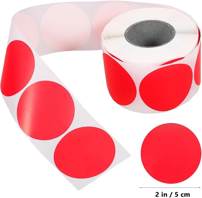 Lurrose 1roll Printable Thermal Label Stickers Self-Adhesive for Inventory Organization and to Write Scan and Use