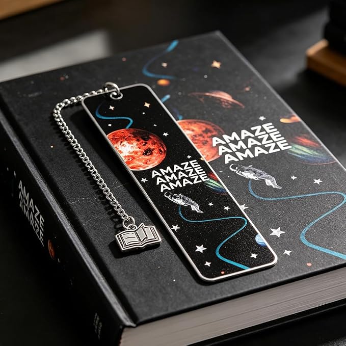 Project Hail Mary Double-Sided Metal Bookmark Jazz Hands Movie Fan Collection Gift Rocky Sci-Fi Book Lover Gift Book Accessory (Project Hail Mary)