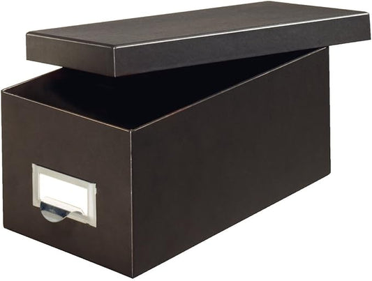 Globe-Weis/Pendaflex Fiberboard Index Card Storage Box, 3 x 5 Inches, Solid Black (3X5BLA)