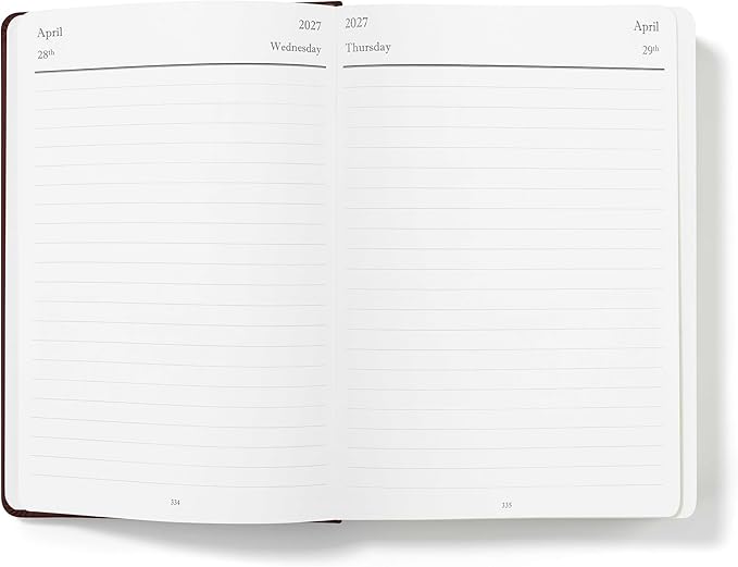 Wykeham's Executive 2025-26 Daily Journal Planner – Mid-Year Academic Diary (Conker, 8.5"×5.5")