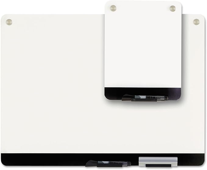Iceberg 31110 Clarity Glass Personal Dry Erase Boards, Ultra-White Backing, 9 x 12