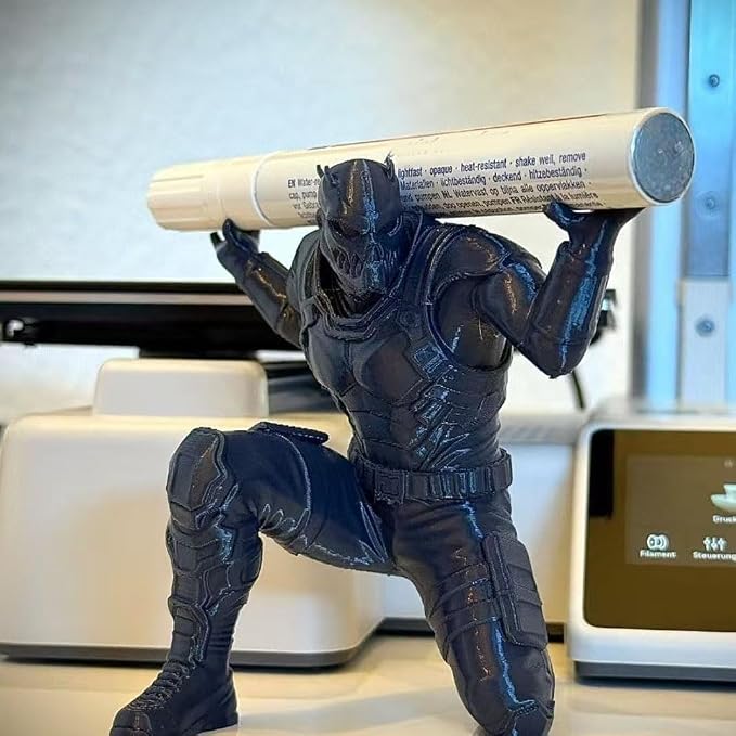 Ninja Pen Holder for Desk, Black Ninja Decor Pen Stand Pencil Holder Desk Accessories for Office Home Classroom (Black Special Forces)