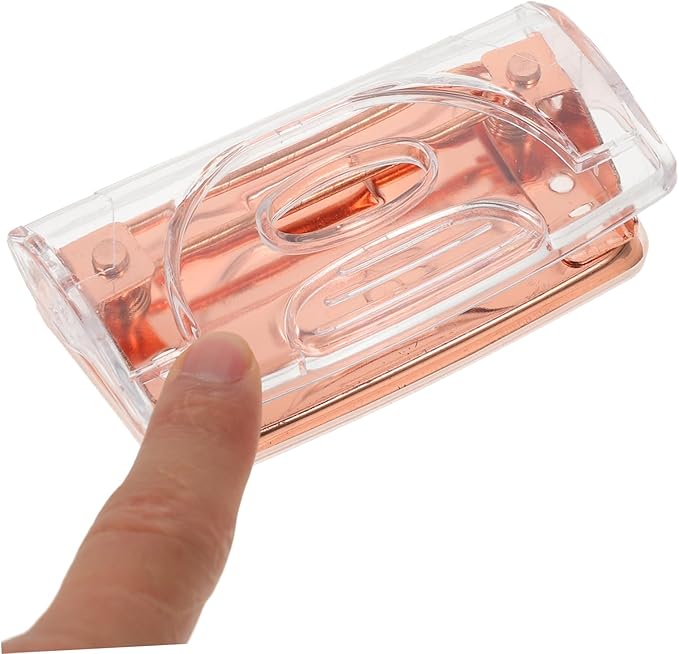 1set Transparent Hole Punch Staple Remover Tool Fastener for Office Supplies Efficient Document Organization User-Friendly Design