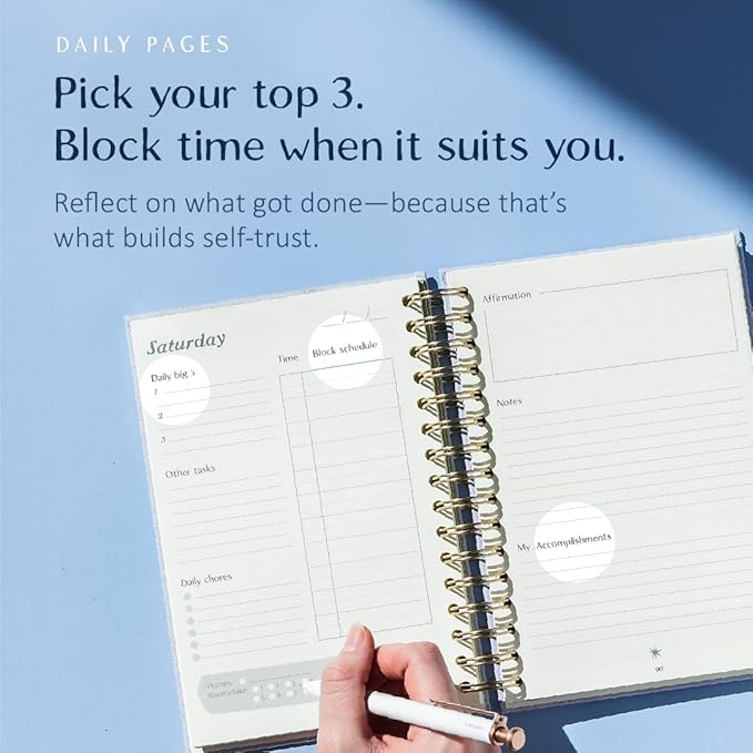 The ADHD Planner - Undated Daily Weekly Schedule Organizer Journal for Disorganized People - Habit Tracker Record Emotions & Mood - Academic Goals - Structure & Focus for Adults Brains (Spiral)