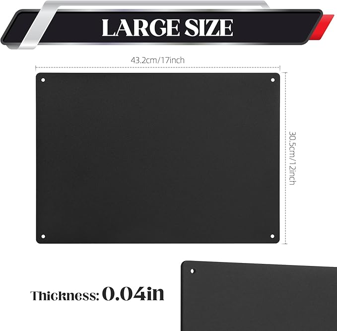2Pack Magnet Board,17" x 12"Magnetic Board for Wall for Magnets,Display Magnetic Letters,Numbers,Spice Jars,Sticky Notes,and Photos,Suitable for Walls,Refrigerators,Cubicles,Cabinets, and More