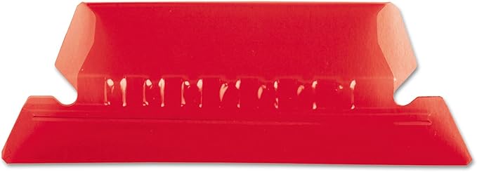 Pendaflex Hanging Folder Tabs, 2", Clear Red, 25 Tabs and Inserts per Pack (42 RED)