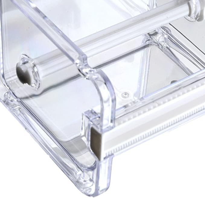 Yosoo Health Gear Tape Holder Cutter Simple Mini Multipurpose Organizer Desktop Office Stationery Transparent Visible Washi Packaging Dispenser Roll DIY Sticker Storage Cutting Tape, Adhesives