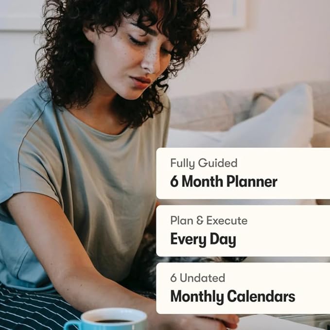 The Habit Nest Daily Planner,The Ultimate Undated A5 Planner. Plan each day to perfection, boost productivity, Organizer, and Habit Tracker Journal.