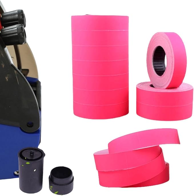 MX-6600 Price Labels | 2 Line White Blank Price and Date Gun Labels with 3 Ink Rolls | 30 Rolls / 15000 Fits MX-6600,MX-6602, YH-689 Guns (Without Gun)