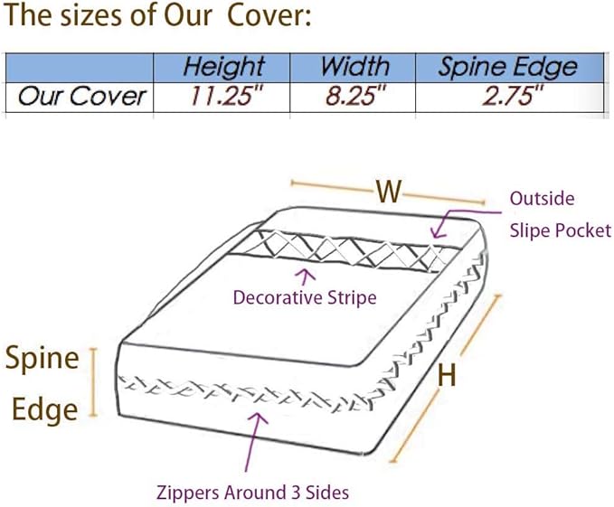 DIWI Quilted Bible Cover Extra Large Sizes 11.25 X 8.25 X 2.75 Inches Good Book Case (XL, C1 Watercolor Blue)