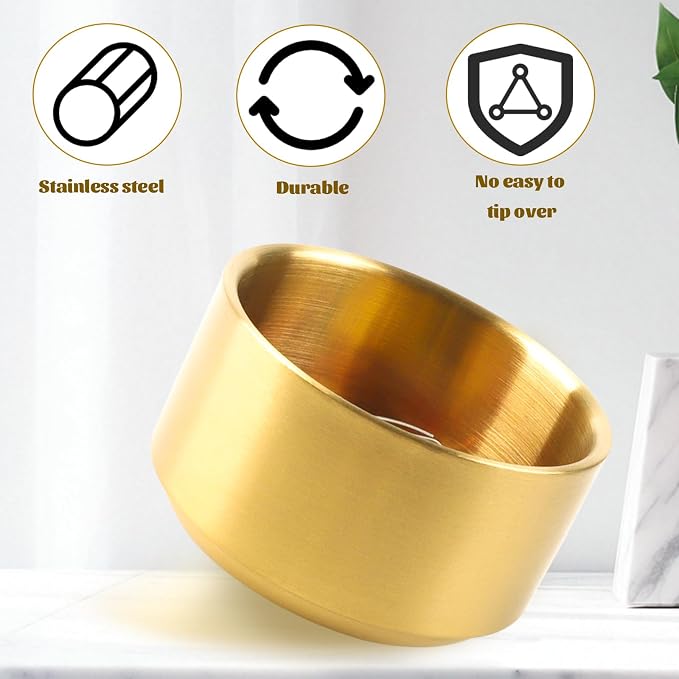 Paper Clip Holder Gold Paperclip Holders for Desk Metal Binder Clip Holder Bowls Paper Clip Dispenser Organizer for Holding Small Parts Office Accessories Space-Saving Desktop Organizer
