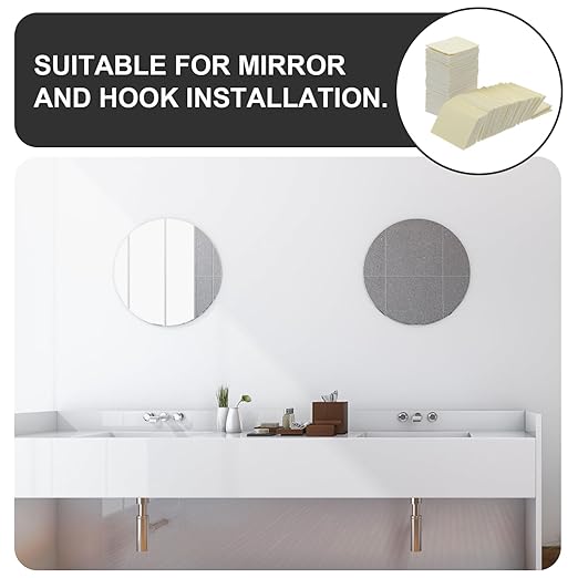 Hemobllo 100pcs Double-Sided Adhesive Pads Strong Adhesive Tape for Mirrors Hooks and Home Office Use Easy to Remove Heavy Duty Foam Stickers