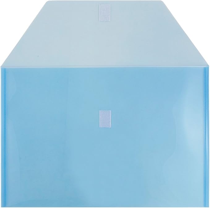 JAM PAPER Plastic Envelopes with Hook & Loop Closure - Legal Booklet - 9 3/4 x 14 1/2 - Assorted Colors - 6/Pack