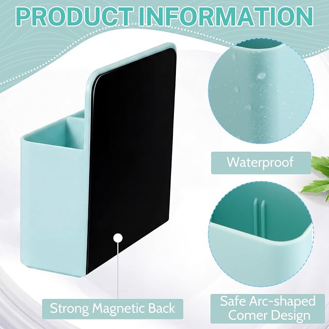6 Pcs Magnetic Dry Erase Marker Holder Magnetic Pen Holder for Whiteboard Magnet Pencil Storage Organizer for Office Refrigerator Locker Classroom Organization Metal Cabinets (Boho)