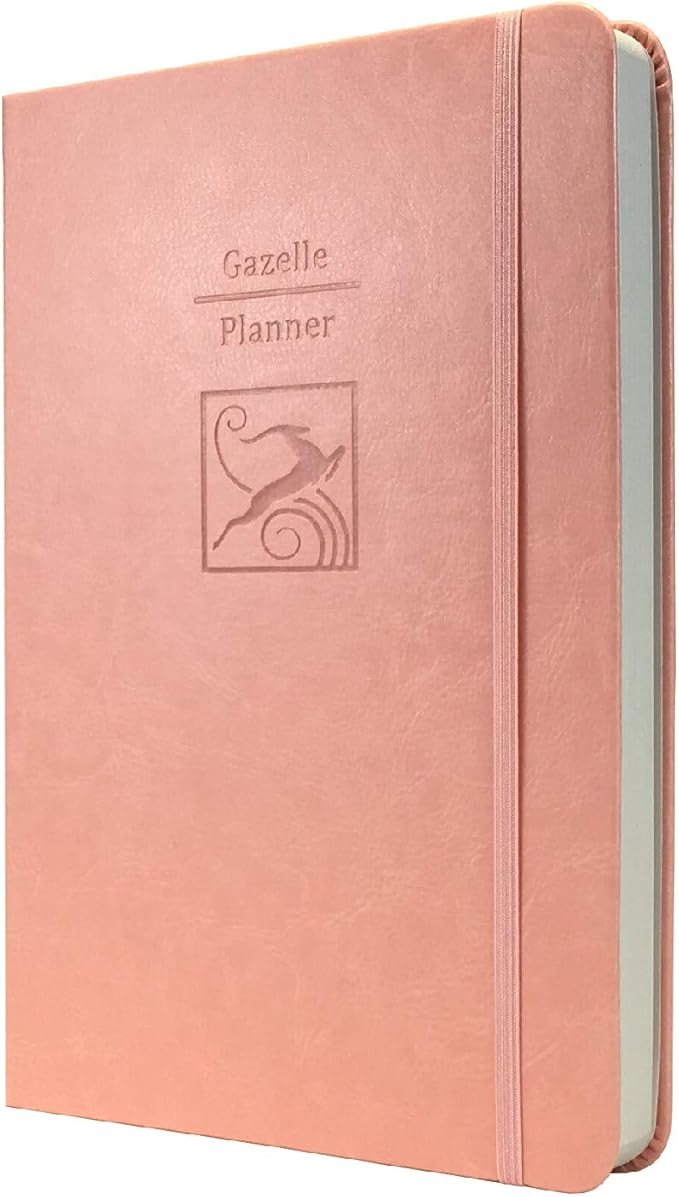 Guided Daily Planning to Improve Organization, Time Management & Success. Daily, Monthly & Weekly Goals, 6 x 9 inches, 6 Month UNDATED Planner (Pink)