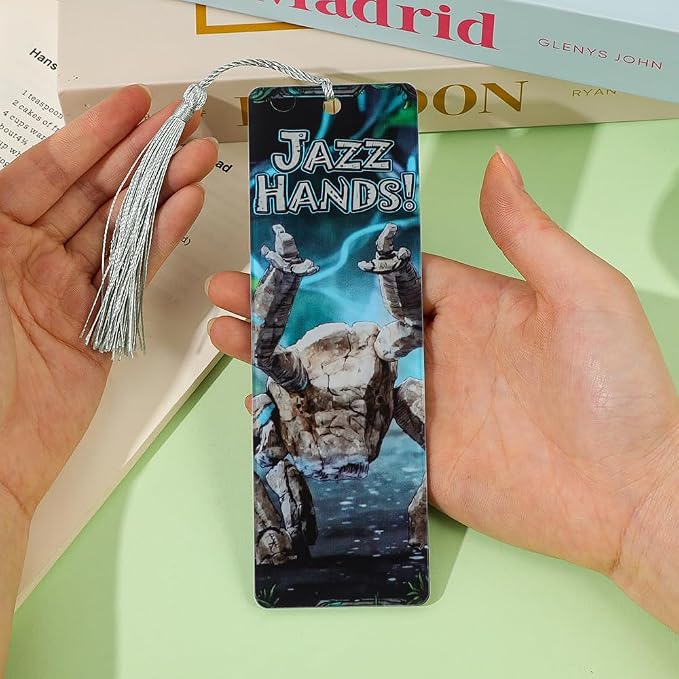 Project Hail Mary Bookmark Set, 3-Pack Novel & Movie IP Merchandise, Ryland Grace & Rocky Jazz Hands Bookmarks with Acrylic Tassels, Sci-Fi Fan Gift for Book Lovers, Students & Andy Weir Fans