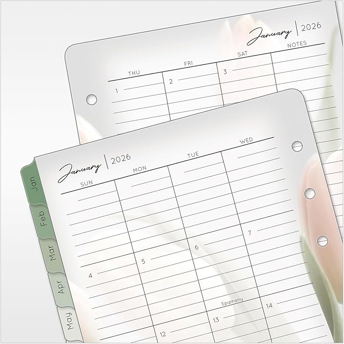FranklinCovey - Blooms Planner Refill | Two Pages Per Day Ring-Bound (Compact, Jan 2026 - Dec 2026)
