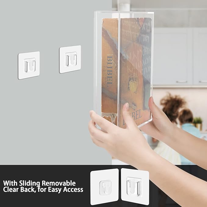 Acrylic Wall Mount Bible Display Case, Vertical & Horizontal, 10.25 x 7.25 x 2 inch