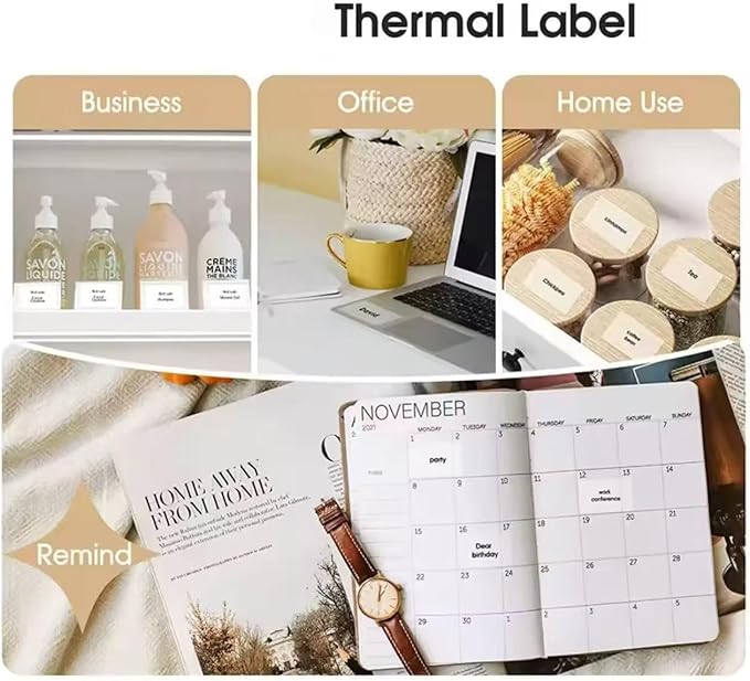 White Thermal Labels Compatible with Phomemo,Marklife for Barcode, Price Tags, Shipping & Logo Design (2, 1.57" x0.78" 320pcs/Roll)