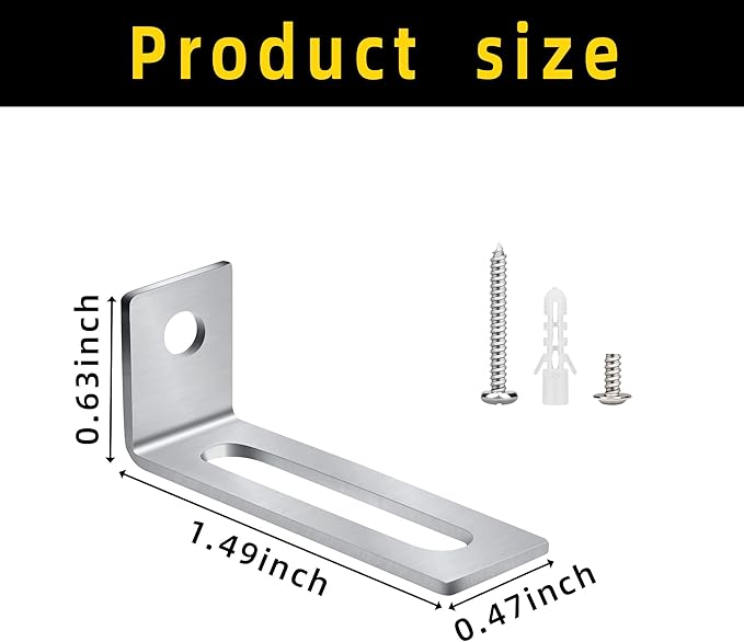 30 Set White Board Mounting Hardware,Whiteboard Hanging Brackets, White Board Installation Kit Includes Hanger Supports, Screws and Expansion Tube for Hanging Whiteboard Office Supplies (38*16*12mm)