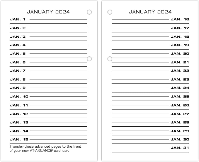 AT-A-GLANCE 2023 Daily Desk Calendar Refill, Standard, 3-1/2" x 6", Loose Leaf, Monthly Tabs (E01750)