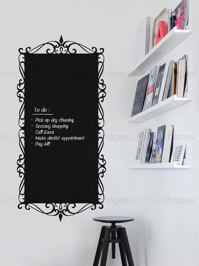 Decorative Chalkboard Wall Decal - 23" x 48"- by Simple Shapes