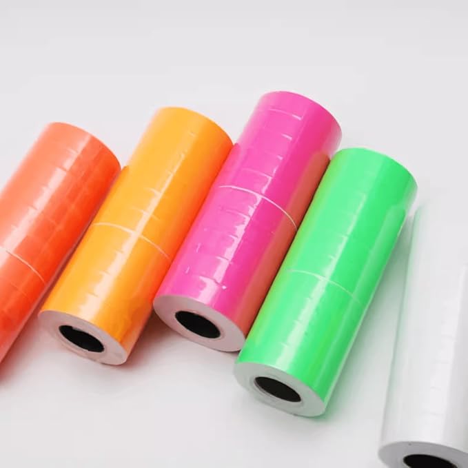 MX-6600 Price Gun Labels, 2 Line Pricemarker Labels Paper for Price and Date Guns, Suitable for MX-6600, MX-6602, G6000, YH-689, 5000pcs-10 Roll (Without Gun) Pink