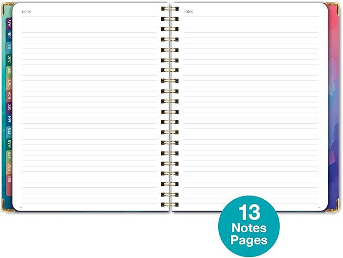 HARDCOVER Academic Year 2026-2027 Planner: 14 Months (May 2026 Through June 2027) 8.5"x 11" Daily Weekly Monthly Planner Yearly Agenda. Bookmark, Pocket Folder and Sticky Note Set (Orchid)