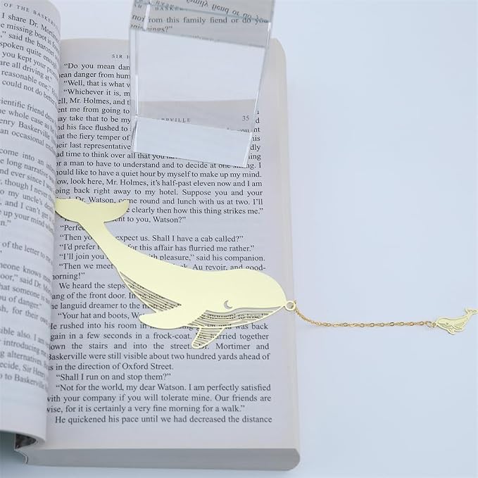 6 Pack Metal Animal Bookmarks with Chain, Golden Hollow Bookmark Gift for Book Lovers, Writers, Readers, Children, Teens, Men, Women, Adults
