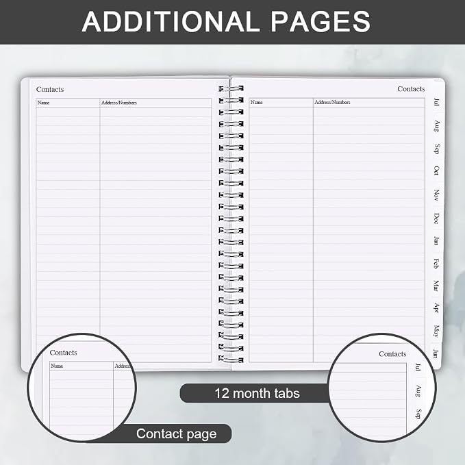 2026-2027 Planner - Academic Planner 2026 2027 for Women & Men, July 2026 - June 2027, Monthly and Weekly Calender with 12 Monthly Tabs, 6.4" x 8.5", Black