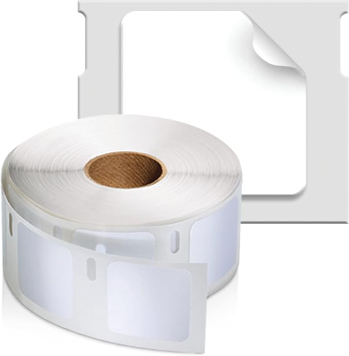 DYMO Authentic LW Multi-Purpose Square Labels DYMO Labels for LabelWriter Printers Great for Barcodes 1" x 1" 1 Roll of 750,(Pack of 10)