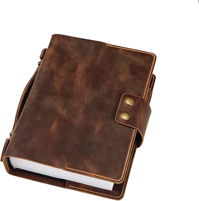 ESV Study Bible Cover – Full Grain Leather Bible Case with Handle, Handmade Vintage Protector for ESV Study Bible Only