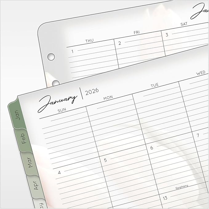 FranklinCovey - Blooms Planner Refill | Two Pages Per Day Ring-Bound (Monarch, Jan 2026 - Dec 2026)