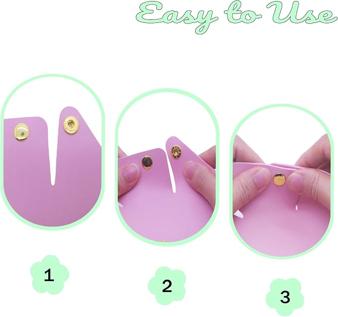 URSUN 3 Pack Cute PU Leather Paper Clip Holder for Desk, Aesthetic Valet Tray for Binder Clips, Hair Accessories, Decorative Small Desk Organizer for Home Office School (White, Purple, Pink)