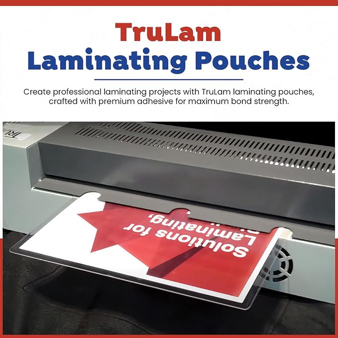 3 Mil Laminating Pouches with Rounded Corners | Bookmark Medium Size | 2-1/2 in. x 7-3/4 in. | Glossy Finish | Premium Adhesive for High-Clarity | 2 Carriers Included | 100 Pack