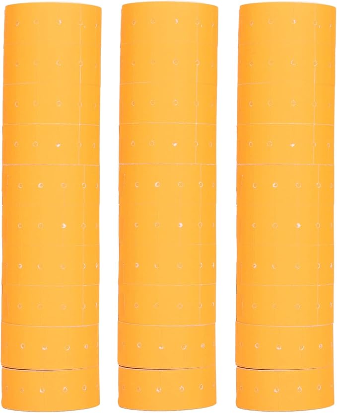 Tyenaza Pricing Labels, 15000 Pieces, Orange, Compatible with M5500, MX5500, AK813, HG979, 21x12mm, Strong Adhesive, Visible, Marking Coding Price Gun Labels