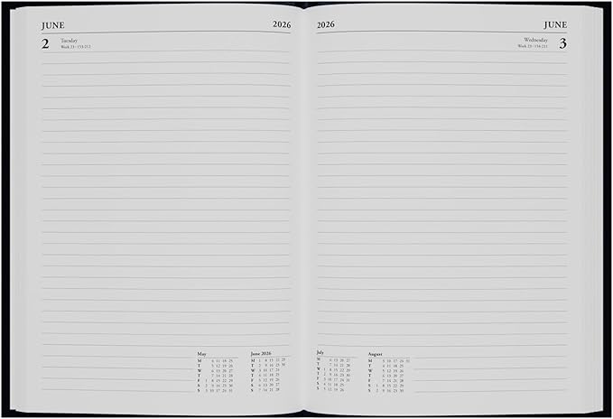 Collins - Essential - 2026 12 Month Calendar Year Planner, Day-To-Page Diary, A5 Hard Cover - Maroon (ESSA51.78-26)