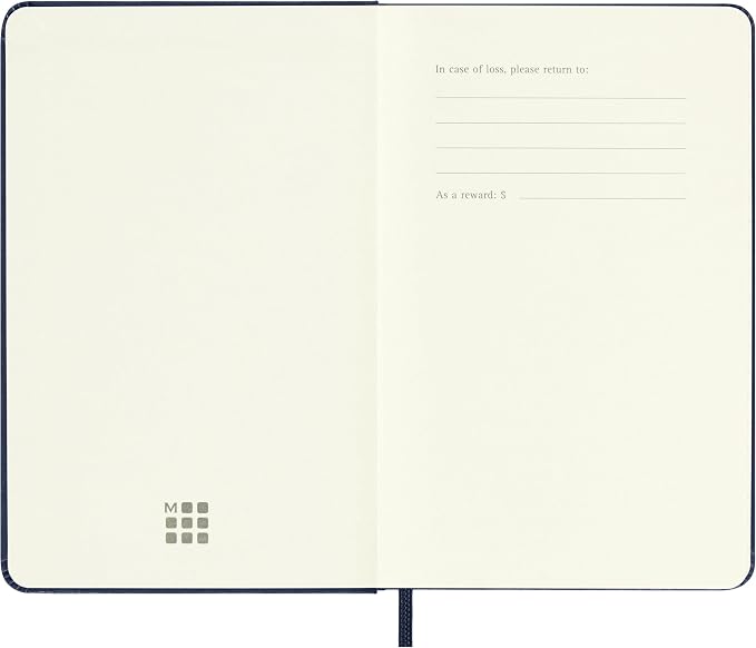 Moleskine Classic 12 Month 2026 Daily Planner, Hard Cover, Pocket (3.5" x 5.5"), Sapphire Blue, 400 pages