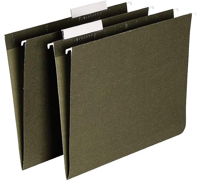 Staples Hanging File Folders, Letter Size, 3‑Tab, Durable Everyday Filing – 25/Box